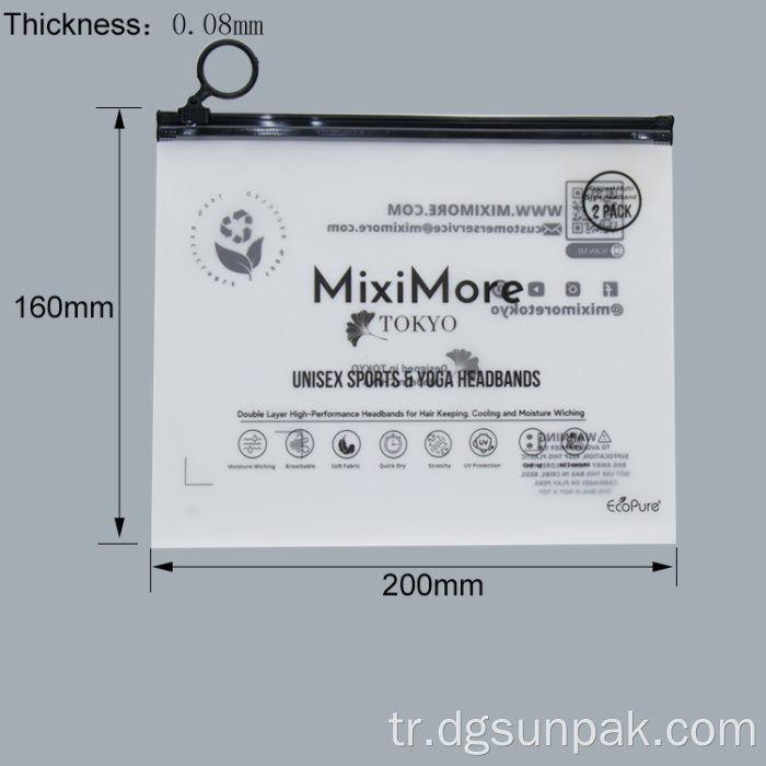 buzlu poli plastik gömlek paketi kilitli giyim çantası